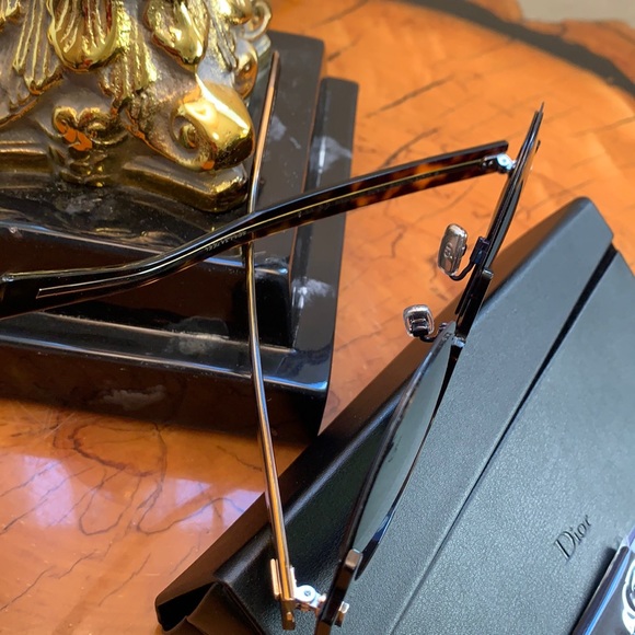 Dior Rare Men’s Black Tie Classic Round Sunglasses - Picture 7 of 8